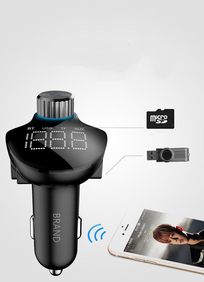 B15 Car Bluetooth MP3 Player Dual USB Smart Bluetooth Car Charger Fast Charge