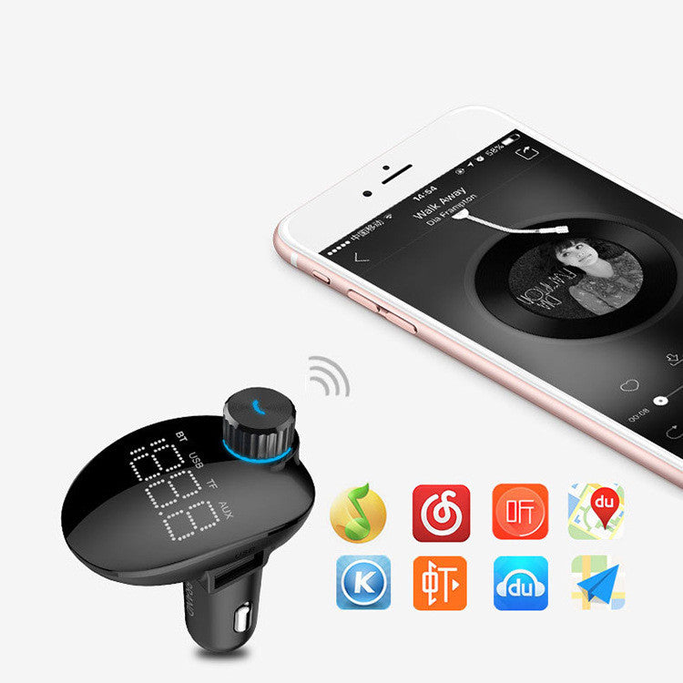 B15 Car Bluetooth MP3 Player Dual USB Smart Bluetooth Car Charger Fast Charge