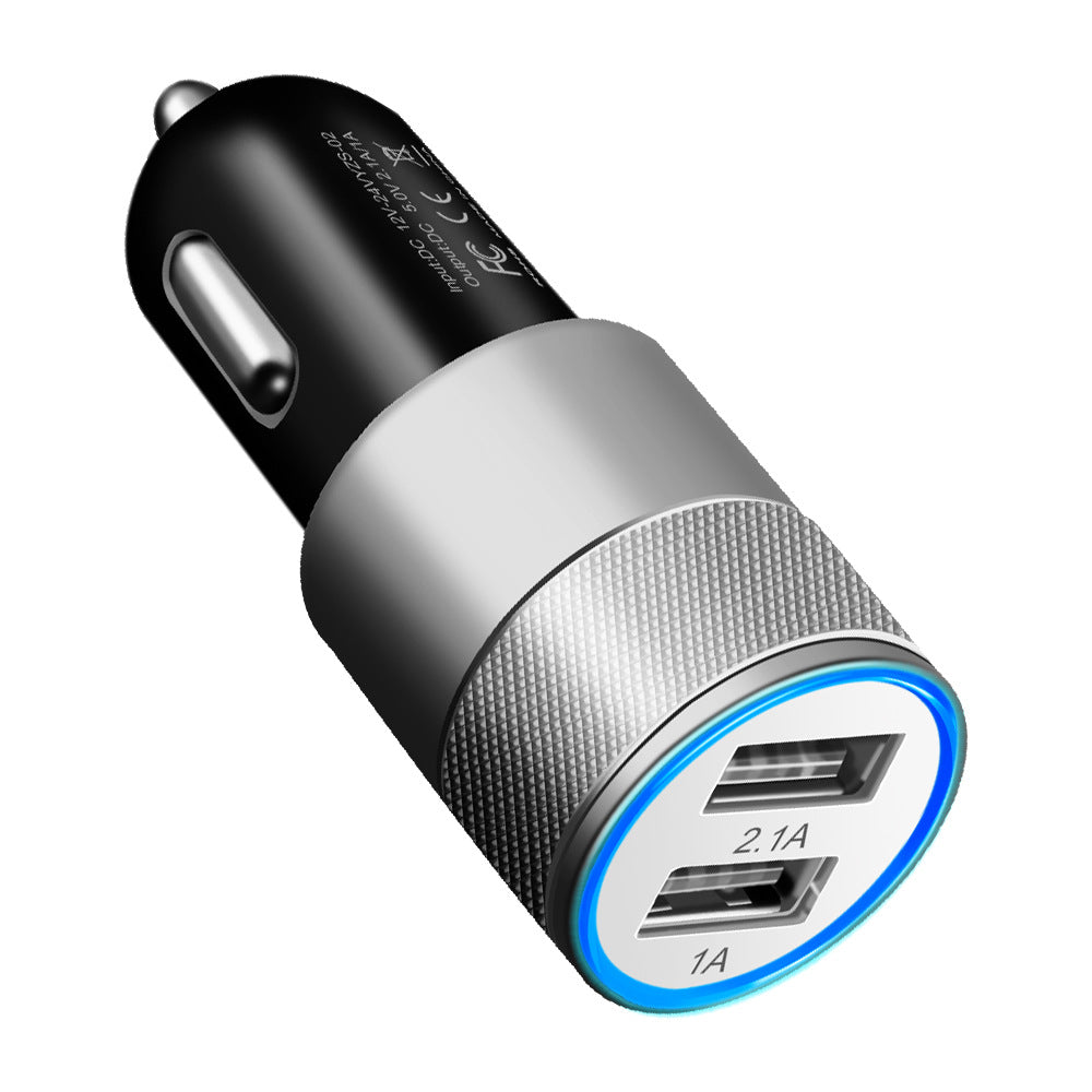Dual Usb Aluminum Alloy Standard 2.1A Car Charger
