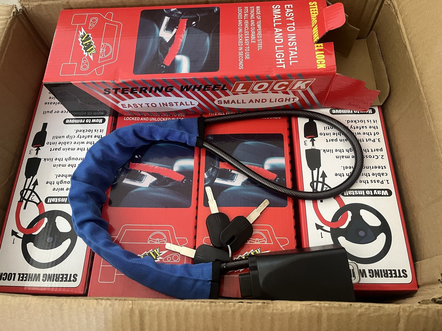 Safety Buckle Lock Steel Wire Rope Steering Wheel